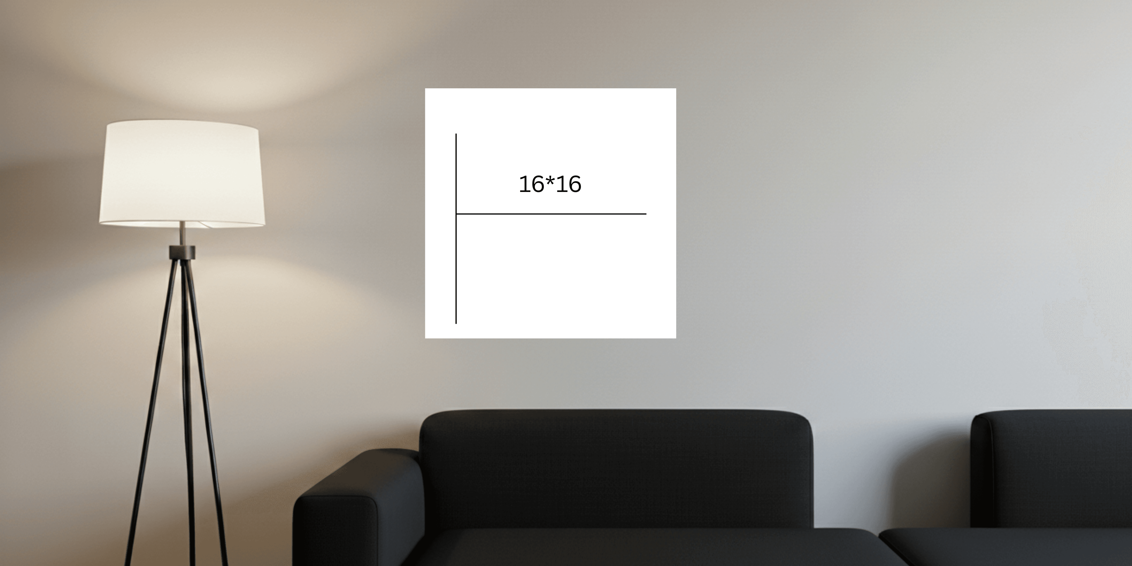 Acrylic print styled in a home — before and after